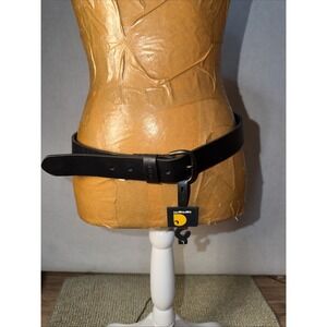 Carhartt Bridle Full Grain Leather Debossed Keeper Belt Men's Sz L Black